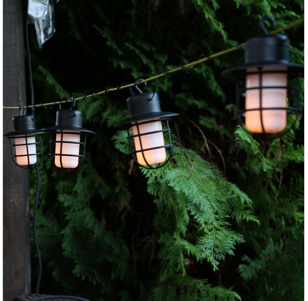 Marelida LED Solar Lichterkette INDUSTRY 6 Laternen mit Ambiente