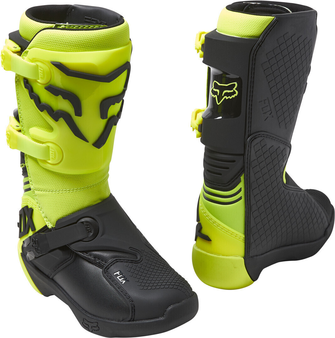 Photos - Motorcycle Boots Fox Comp Jugend Motocross Shoes black-yellow 
