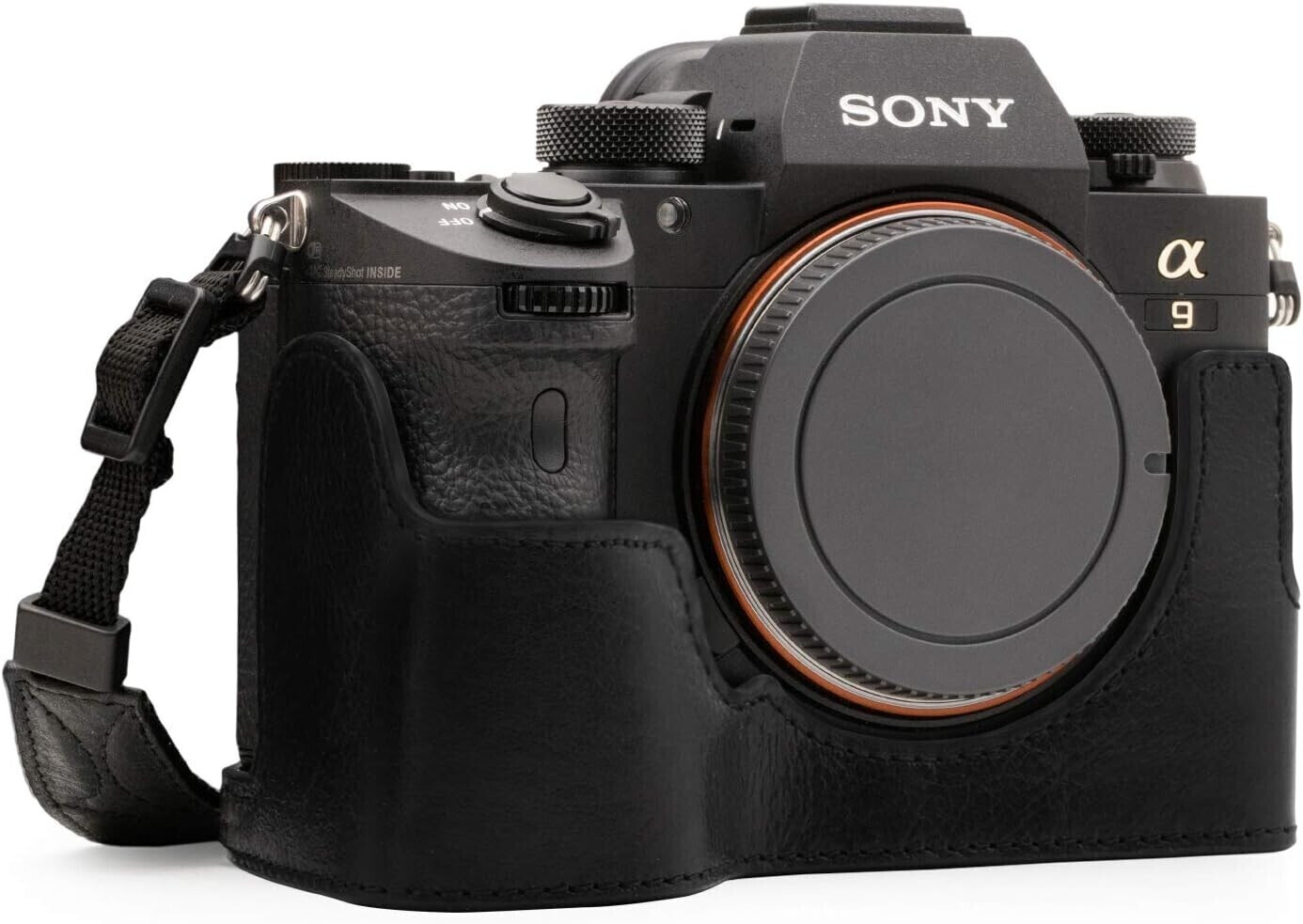 MegaGear Ever Ready Camrea-Halfcase with Carrying Strap for Sony Alpha 7R III/7 III/9