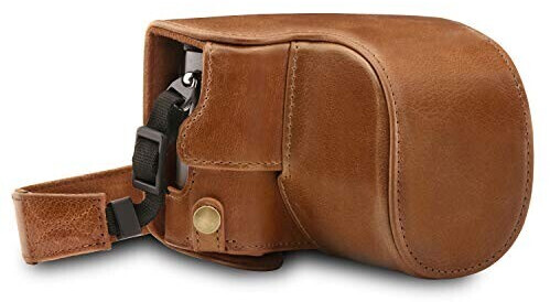 MegaGear Ever Ready Real Leather Camera Case with Carrying Strap for Panasonic Lumix DC-LX100 II