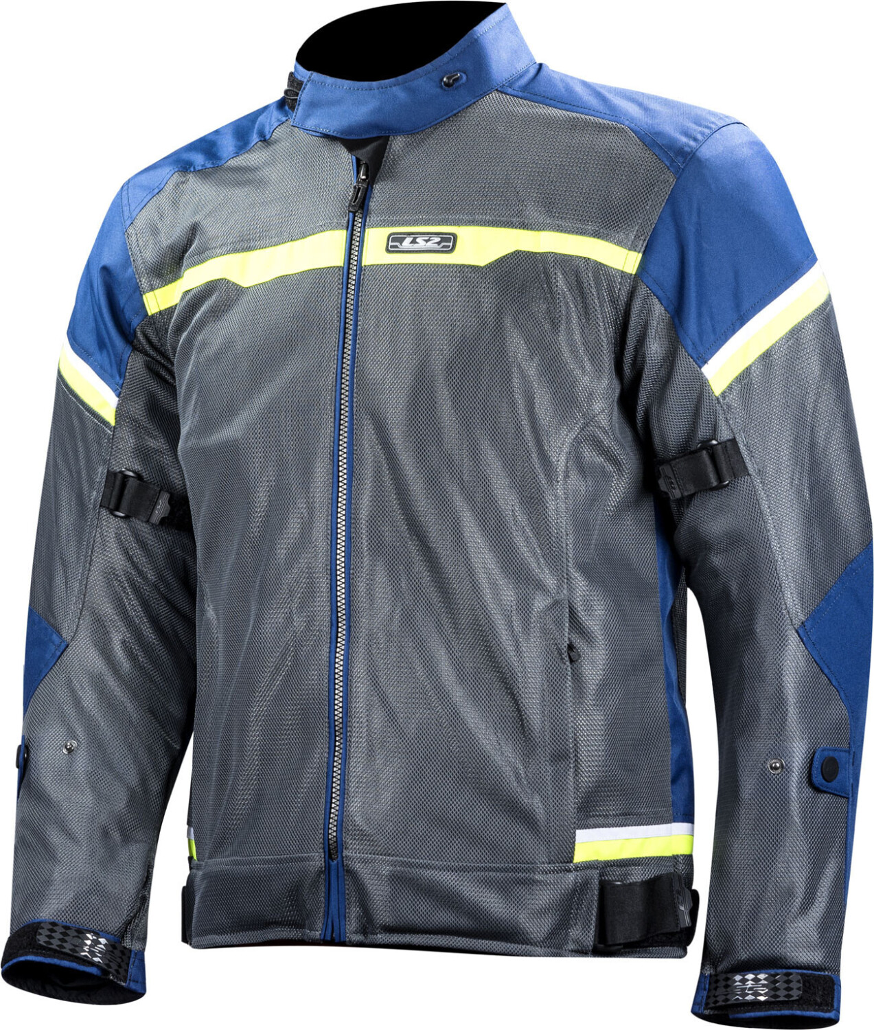 LS2 Riva Jacket dark grey/blau/yellow