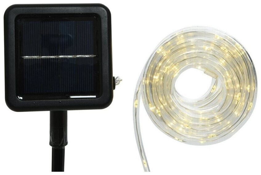 Marelida LED Solar Lichterschlauch warmweiß Außen Gartenlichterkette