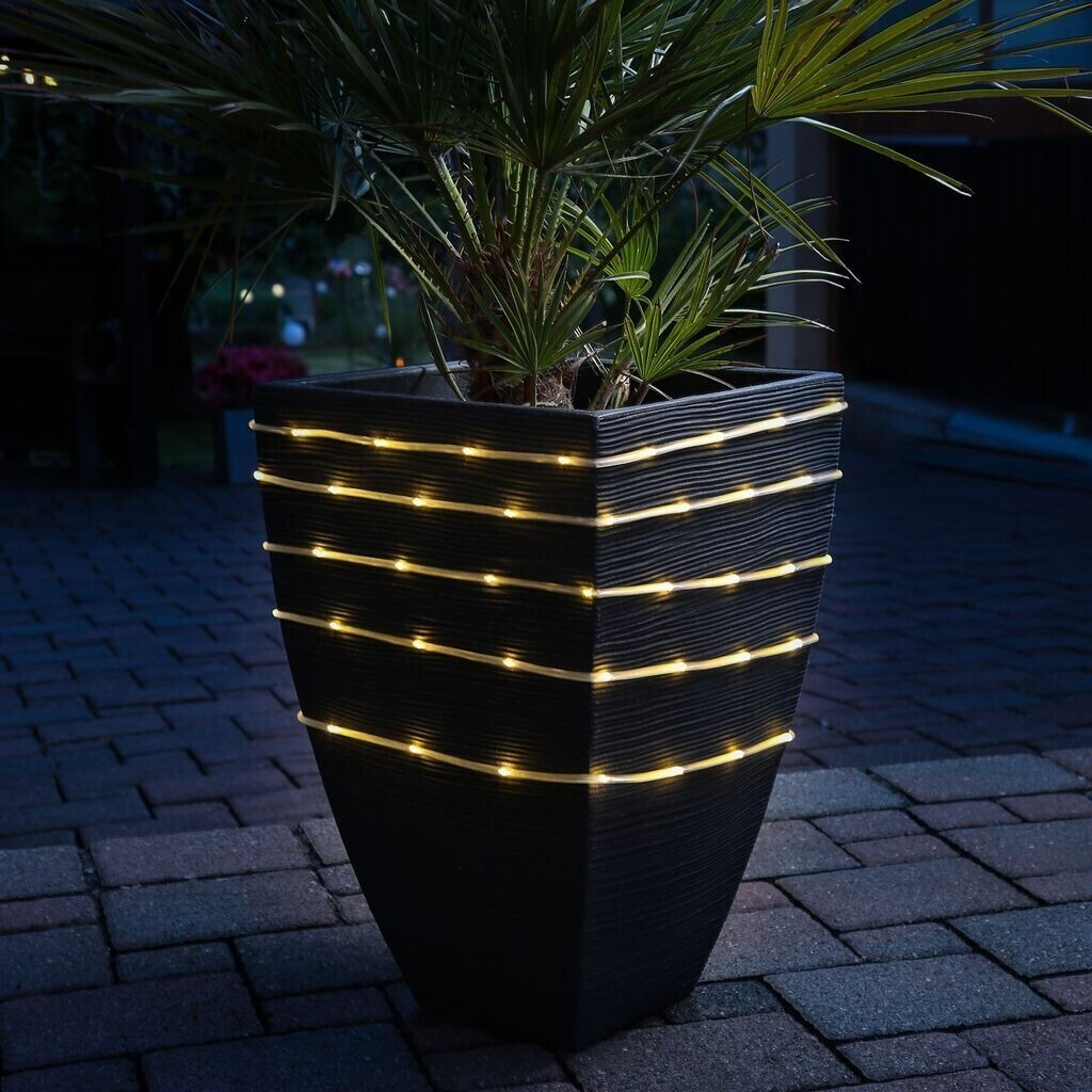 Marelida LED Solar Lichterschlauch warmweiß Außen Gartenlichterkette