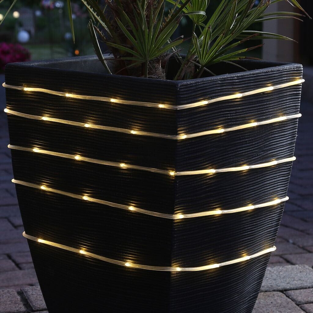 Marelida LED Solar Lichterschlauch warmweiß Außen Gartenlichterkette