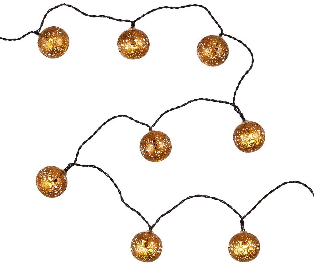 Lights4fun 16er Solar Lichterkette marokkanische Kugeln bronzefarben ab 25,99 € (Oktober 2026)