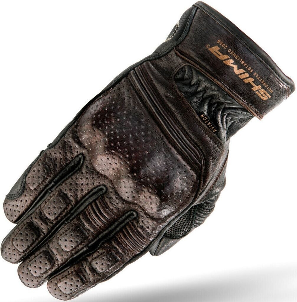 ELEVEIT Classic Herren-Handschuhe – Braun, Größe S, Aus Rindsleder Mit Atmungsaktivem Mesh & Knox-Polsterung