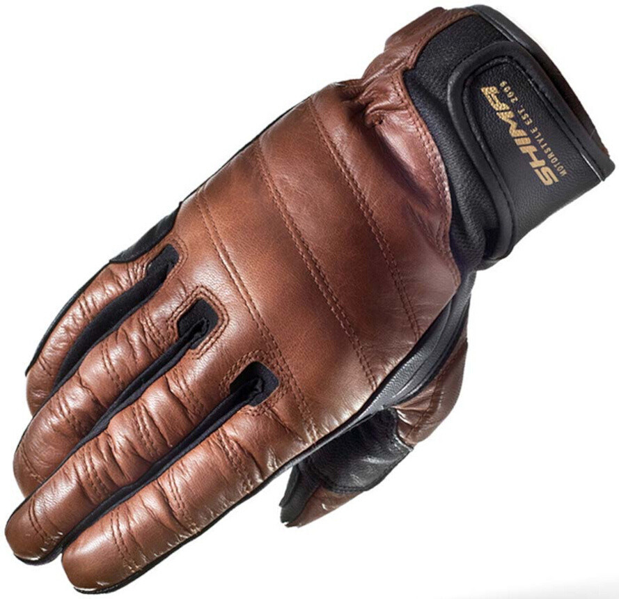 Photos - Motorcycle Gloves SHIMA Skate Manufacturing  Revolver Gloves black/brown 