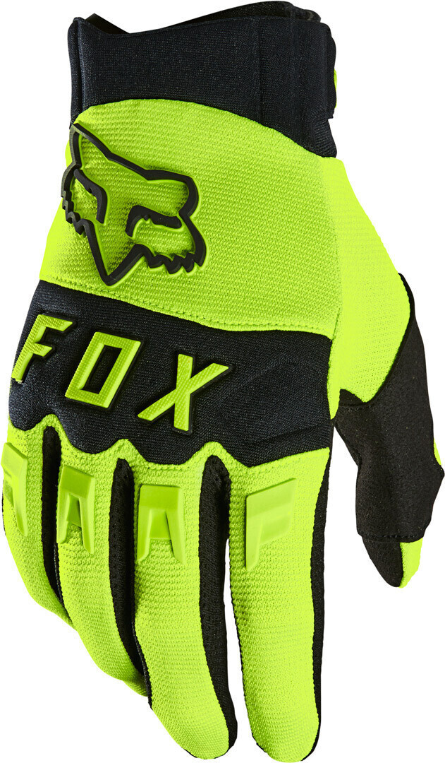 Photos - Motorcycle Gloves Fox Dirtpaw Motocross Gloves black/yellow 