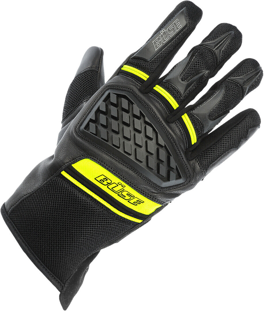 Photos - Motorcycle Gloves Buse Büse Büse Braga Gloves black/yellow 