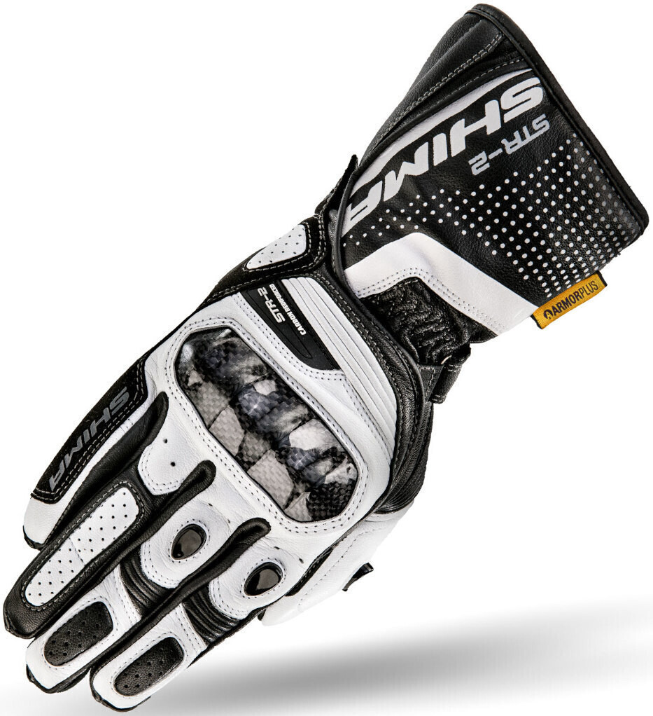 Photos - Motorcycle Gloves SHIMA Skate Manufacturing  STR-2 Gloves black/white 