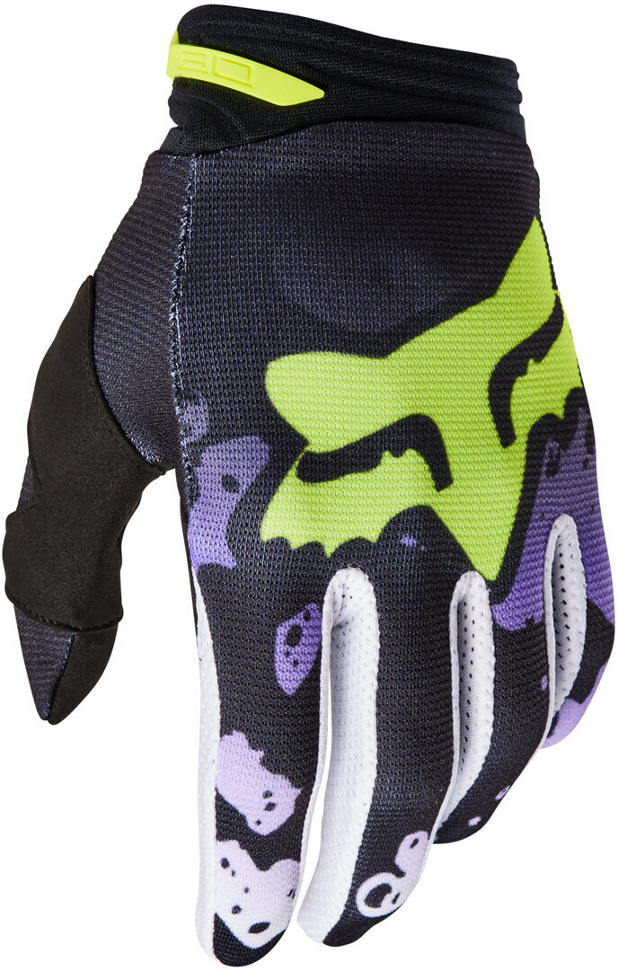Fox 180 Kozmik Motocross Handschuhe – Schwarz/Weiß, XL, Mit Touchscreen-Funktion