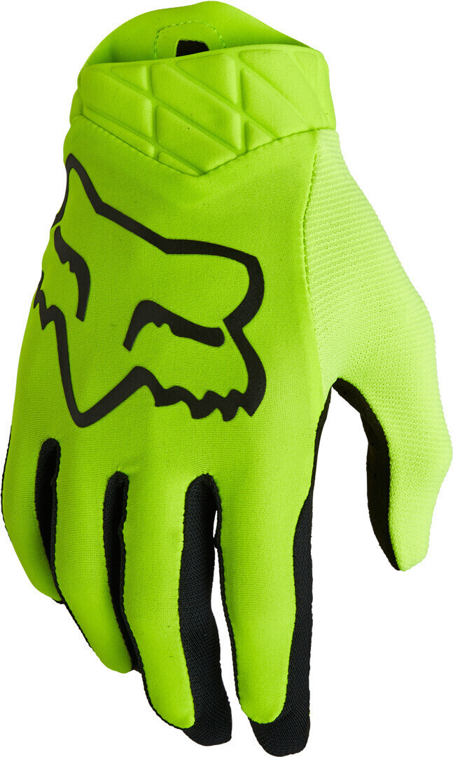 Photos - Motorcycle Gloves Fox Airline Motocross Gloves black/yellow 