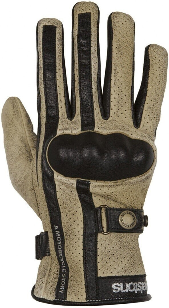 Helston's Eagle perforierte Gloves beige