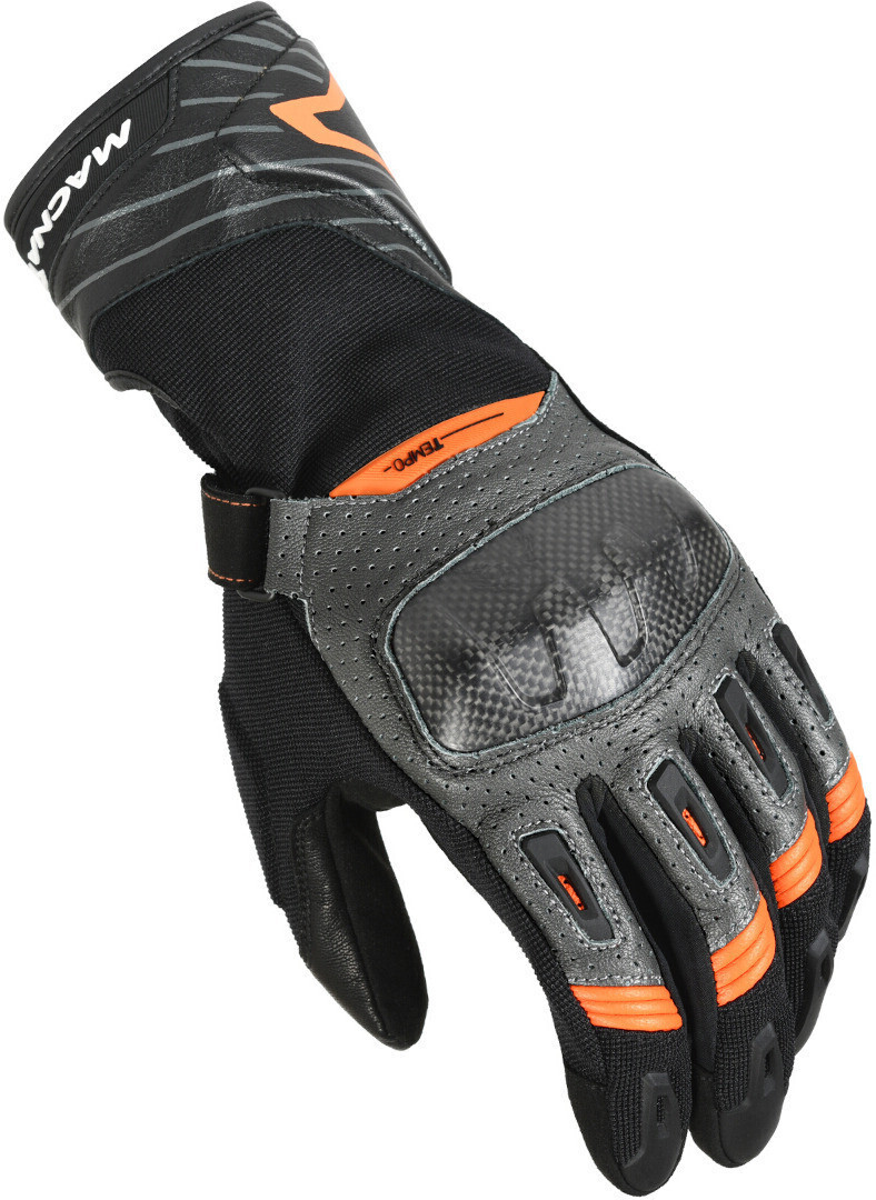 Macna Tempo perforierte Motorrad Gloves black/orange