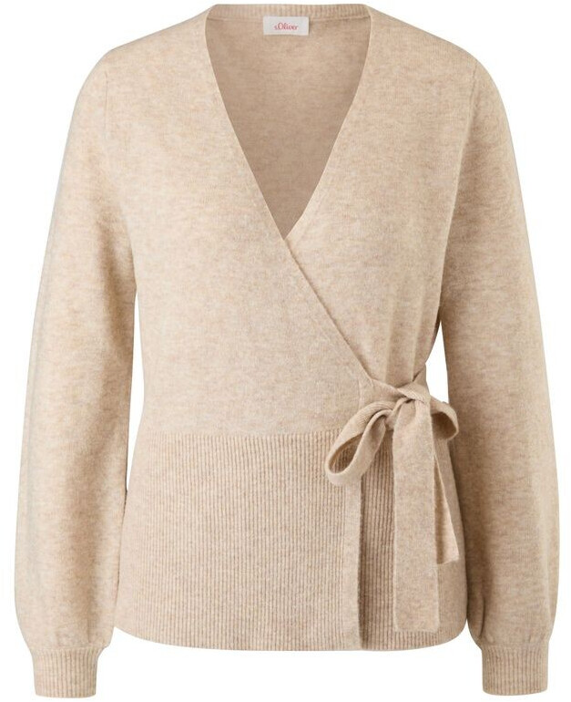 S.Oliver Cardigan Femme Poncho Aspect Tricot Motif Structuré