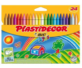 BIC Kids Plastidecor Estuche de 36 unidades, ceras de colores surtidos +  Tropicolors Blíster de 24 unidades, lápices de colores, colores surtidos
