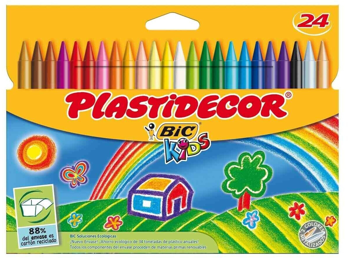 Photos - Creativity Set / Science Kit BIC Kids Plastidecor 24 Crayons 