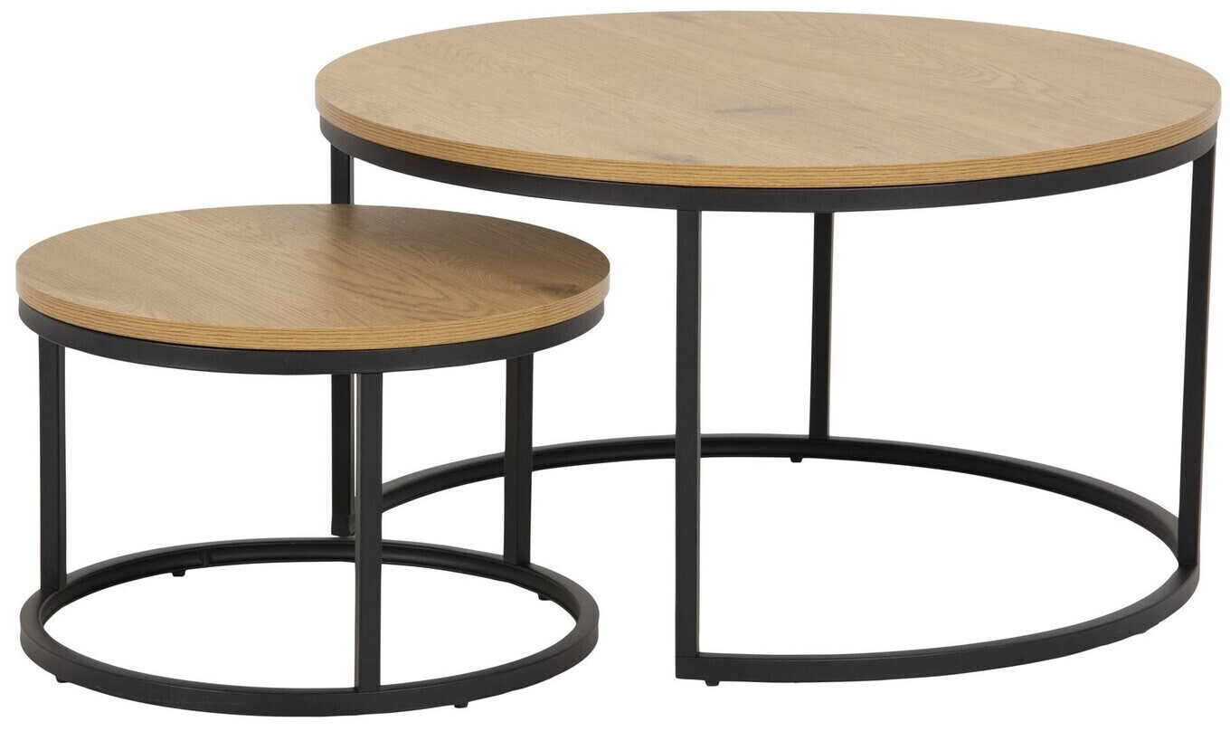 Actona Set of 2 coffee tables 80x44.5 cm + 50x33 cm wild oak