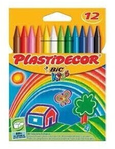 BIC Kids Plastidecor - Ceras para colorear, antimanchas para actividades  creativas en casa y el colegio, Blíster de 12 Unidades (Paquete de 1),  Colores surtidos, Clásico : : Juguetes y juegos