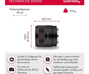 Samyang AF 35mm f1.8 FE ab 359,00 € (Dezember 2025 Preise