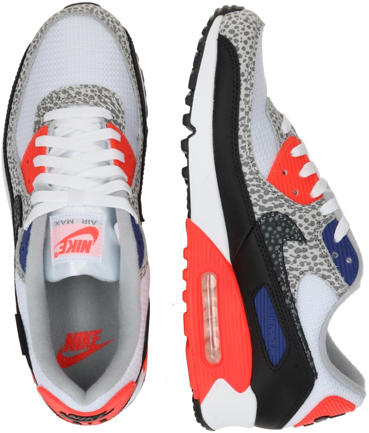 Nike air max 90 white/light smoke grey/black/particle grey cheap