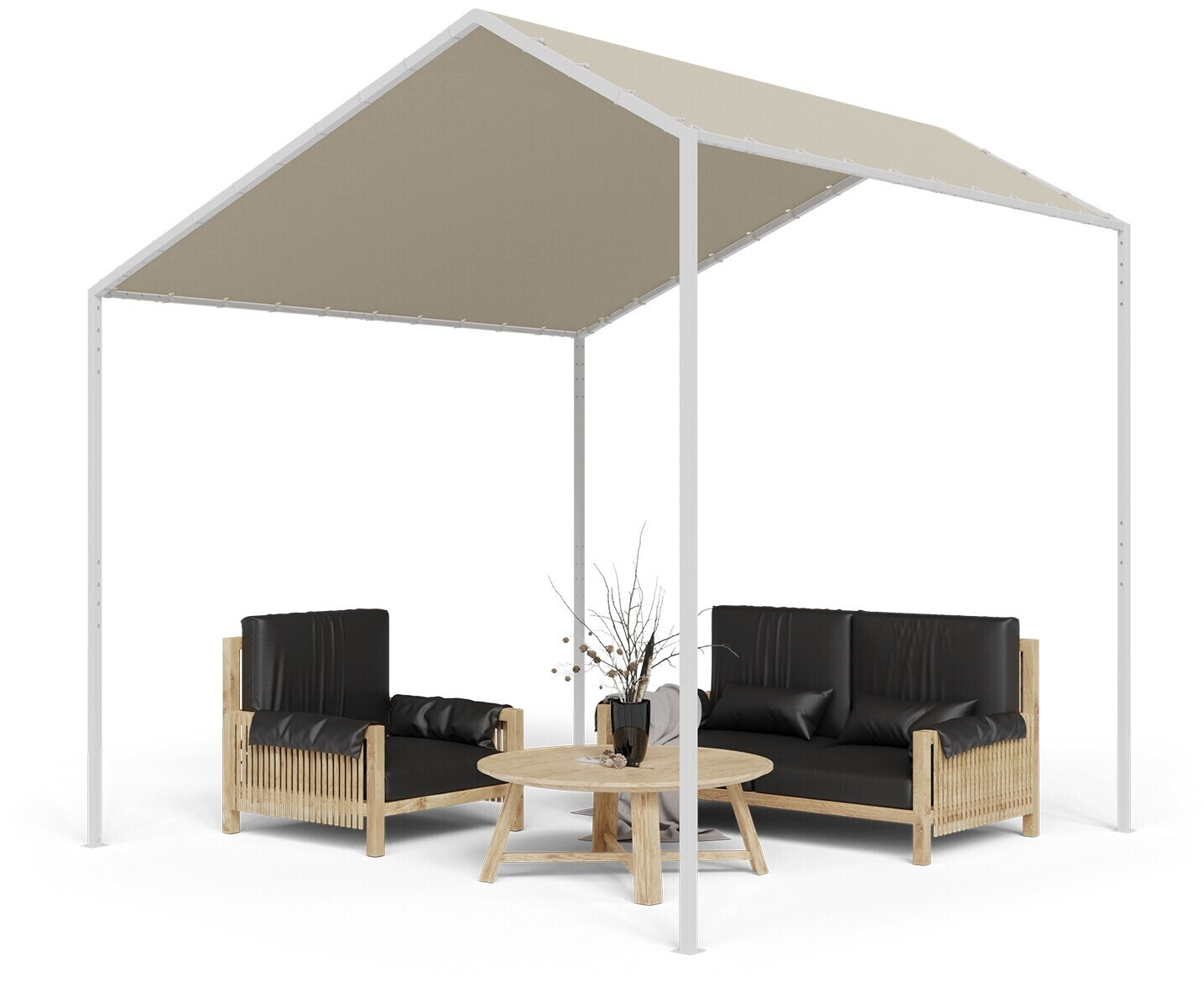 Blumfeldt La Rochelle Gazebo UV 50+ Aluminum Polyester beige