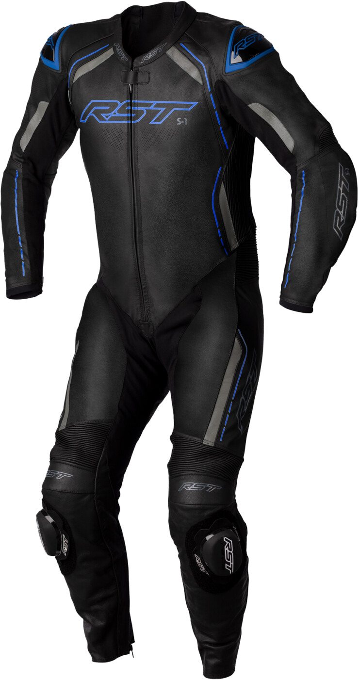 RST S1 Leather Suit 1pc. black/grey/blue