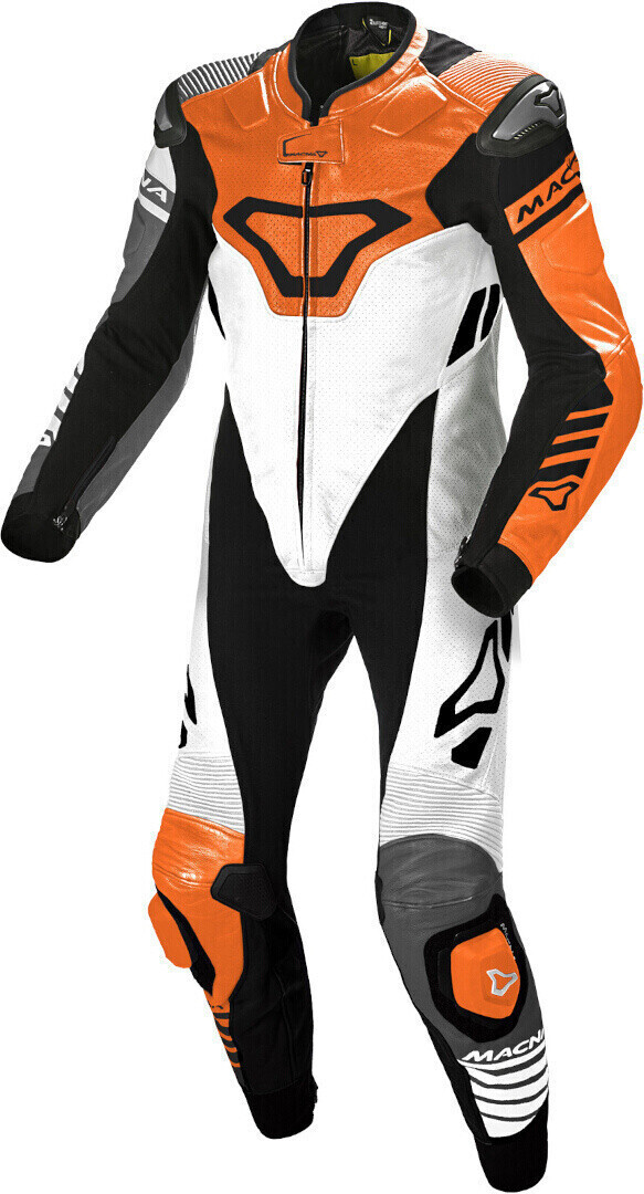 Macna Tracktix 1pc. perforated black/white/orange