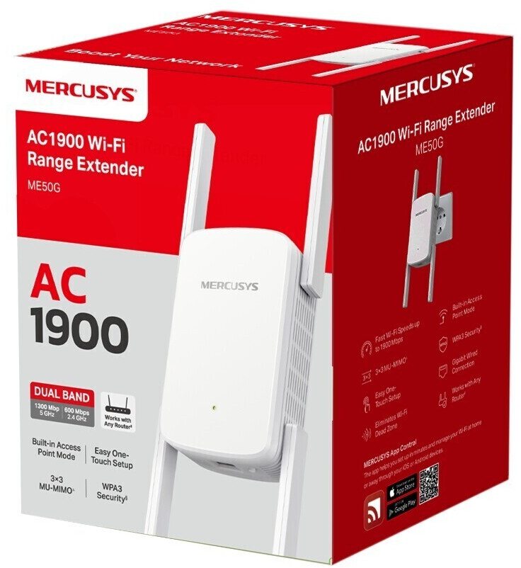 Mercusys Répéteur WiFi - Amplificateur WiFi (ME30) - AC1200, WiFi Extender, WiFi  Booster, 1 Port Ethernet.