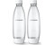 SodaStream 1 Litre Fuse Bottles - White Two-Pack for Dishwasher