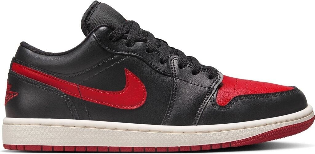 Womens black sales and red jordans