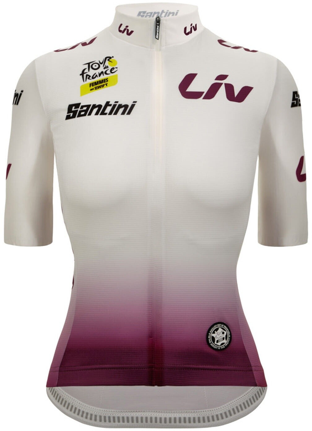 Santini Tour de France 2023 Best Young Rider Sleek Fit S/S Women Jersey white