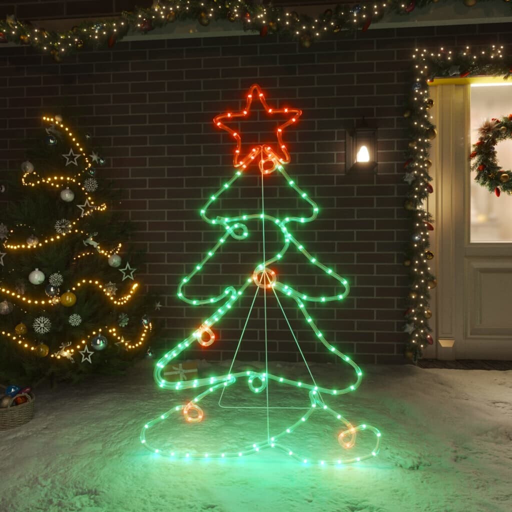 vidaXL LEDSilhouette Weihnachtsbaum 144 LEDs 88x56 cm (343288) ab 34