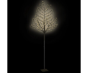  vidaXL LED Baum mit Kirschblüten Lichterbaum Leuchtbaum  Kirschblütenbaum Dekobaum Weihnachtsdeko Außen Innen Warmweiß 220 LEDs 220cm
