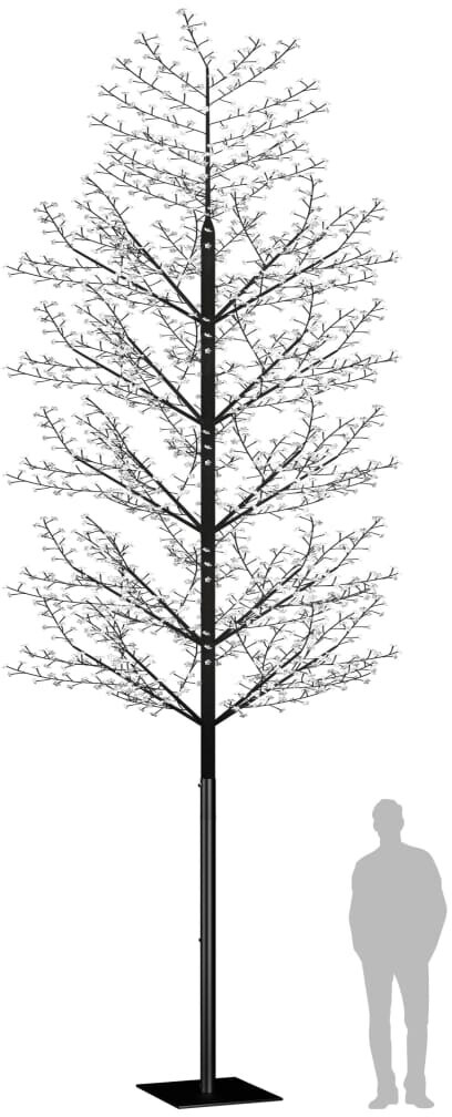vidaXL Weihnachtsbaum 2000 LEDs Warmweißes Licht Kirschblüten 500