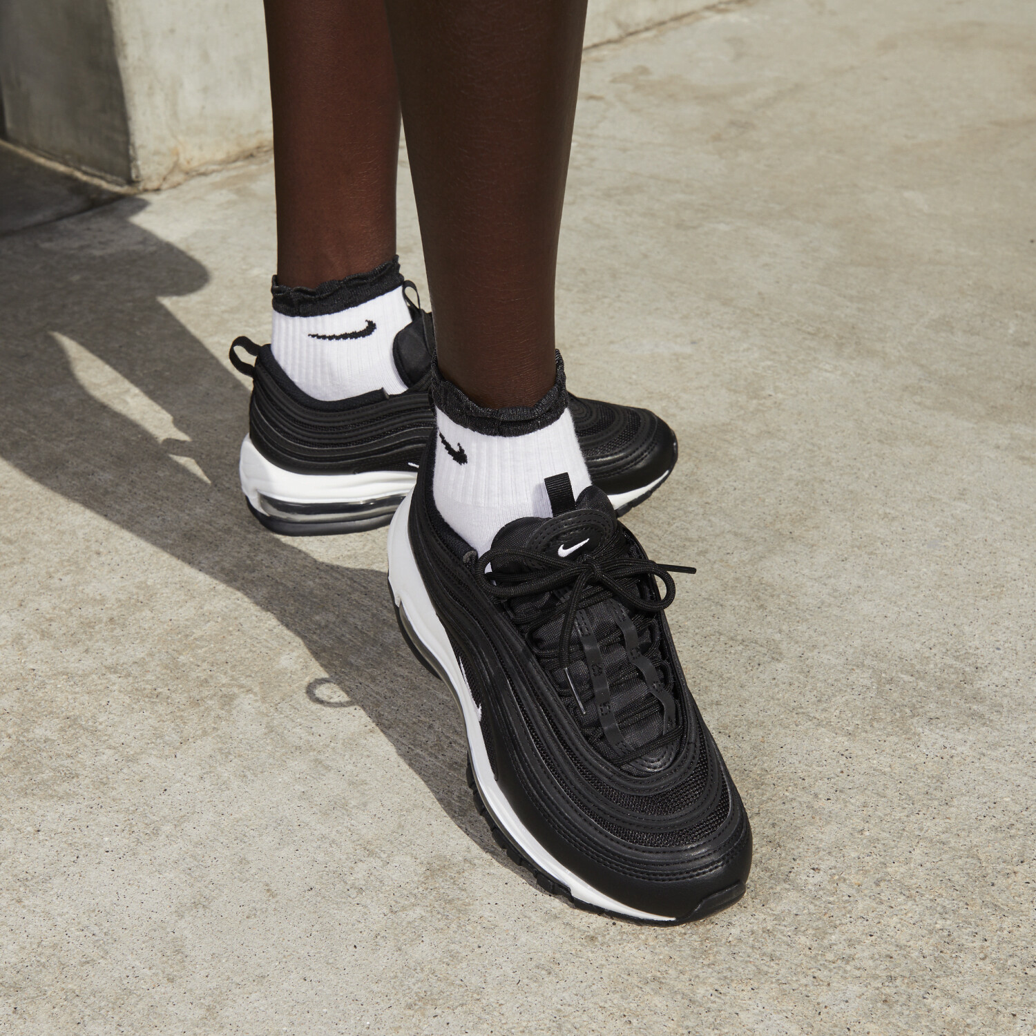 Air max 97 plus black white clearance