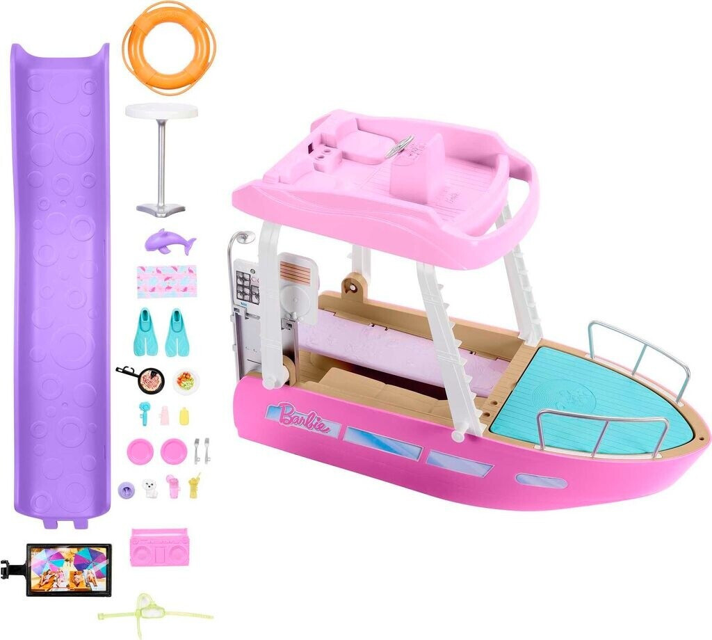Barbie Dream Boat Playset HJV37 - Barca Giocattolo Con 20+ Accessori, 2024 Mattel