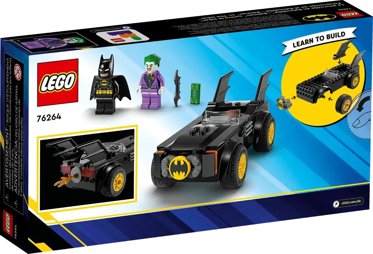 LEGO DC La Batmobile : Poursuite entre Batman et le Joker 76224 LEGO : la  boîte à Prix Carrefour