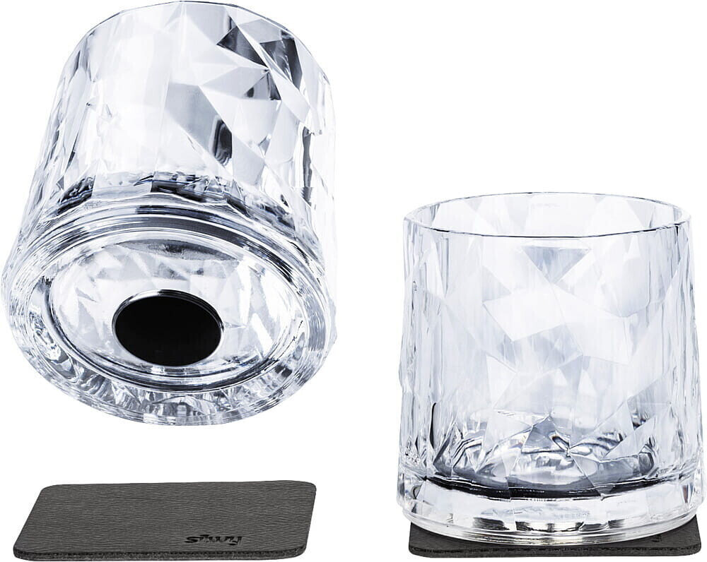 Silwy Magnet Plastic Glasses Tumbler Set Of 2 High Tech Transparent