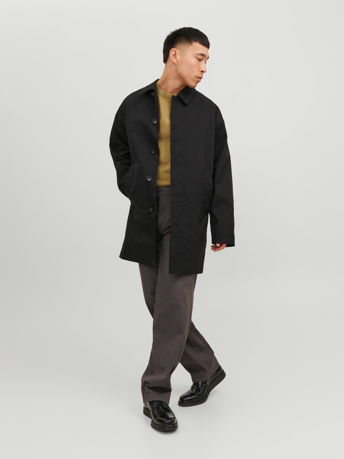 Jack & Jones JJECREASE MAC COAT NOOS (12237692-4244463) black ab 