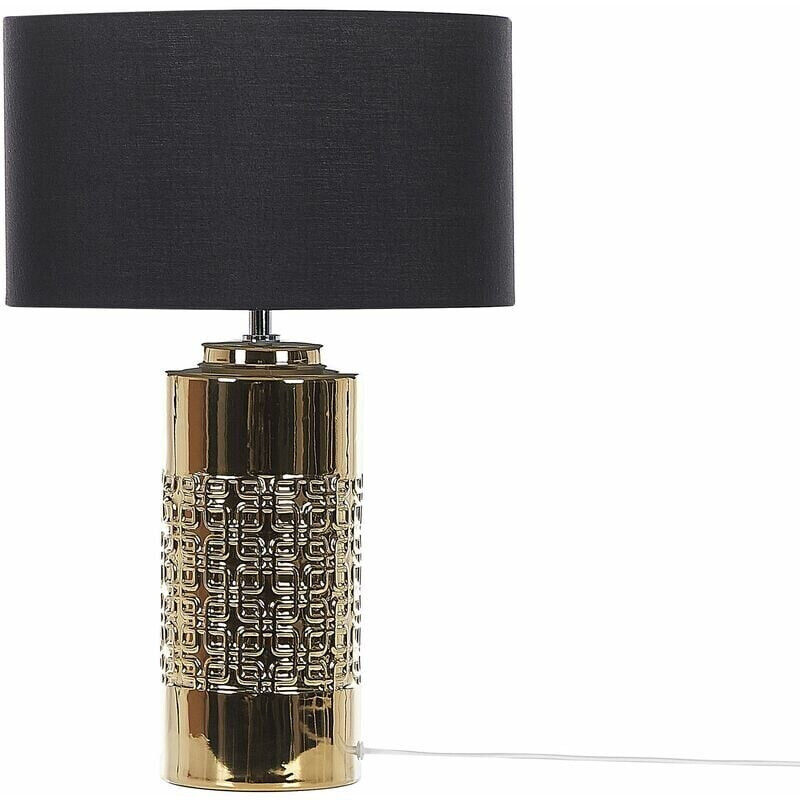 Beliani Tischlampe Im Industriedesign – Kupferfarben, E27 Fassung, 48 Cm Hoch, Mit Glühbirnen-Look
