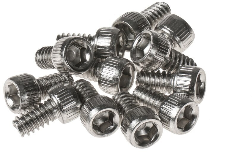 Reverse 12x Stahl Pedal Pins US Small 9mm Escape Pro + Black One Pedal silberfarben