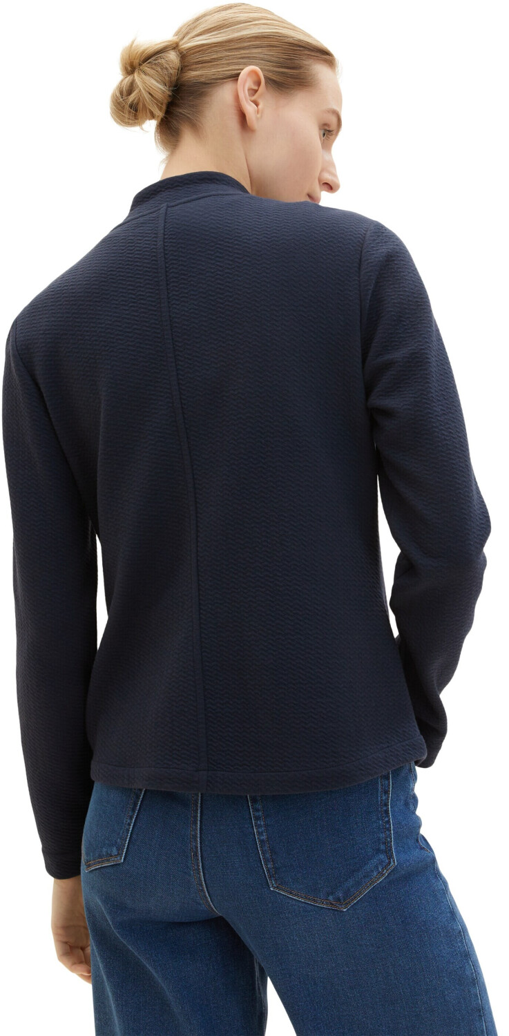 TOM TAILOR Blazer Femme Slim Fit Texturé Ottoman - Élégance Décontractée Et Confort Optimal