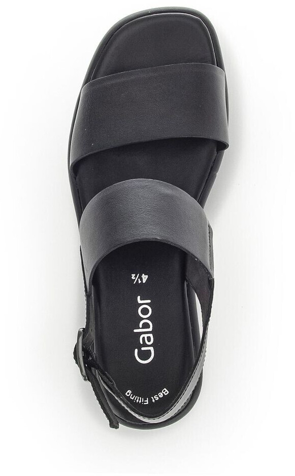 gabor plateau sandaletten schwarz