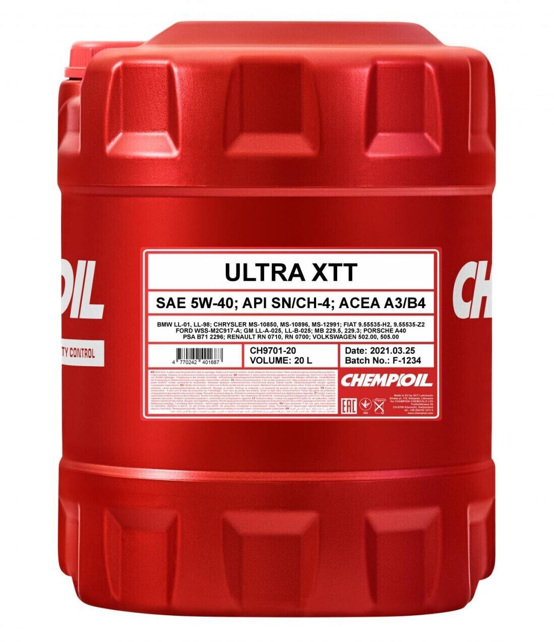 Chempioil Ultra XTT SAE 5W-40 (20 l)