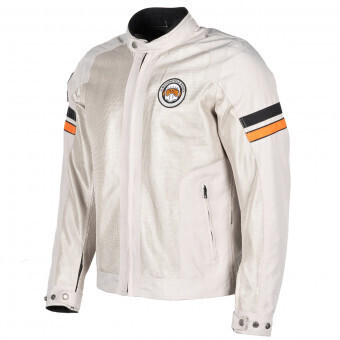 Helston's Blouson Elron Mesh argent/noir/orange