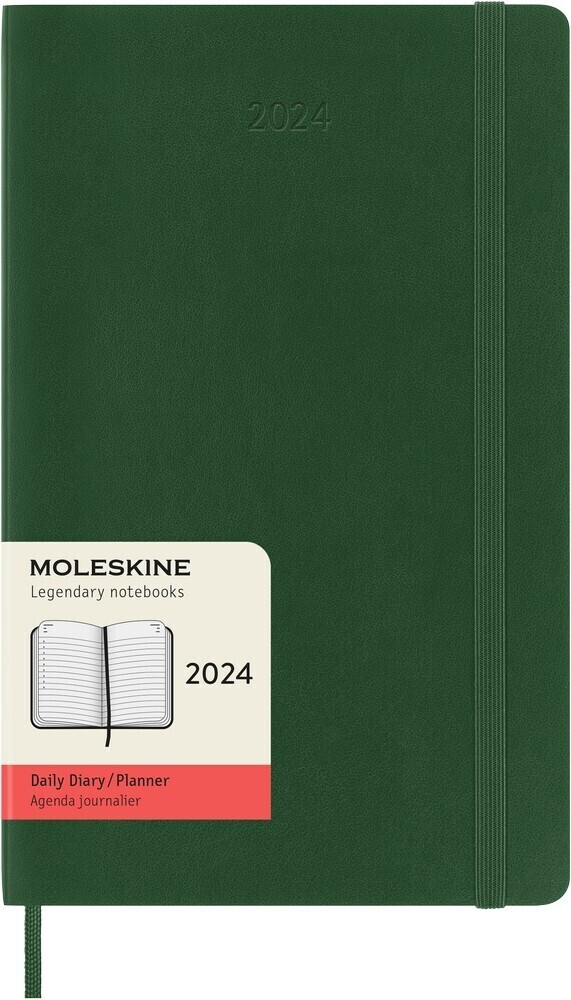 Moleskine Tageskalender 2024 Klassik Large Softcover Myrtengrün ab € 23