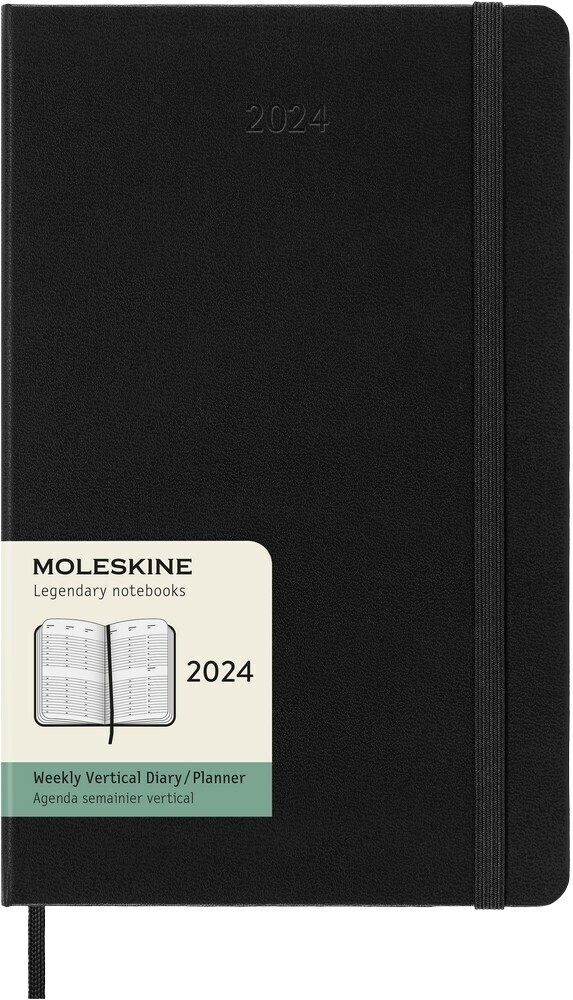Moleskine Weekly calender Classic 2024 vertical Large Hardcover black