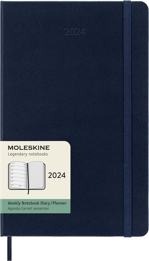 Moleskine Weekly Calneder 2024 Classic Large Hardcover saphir