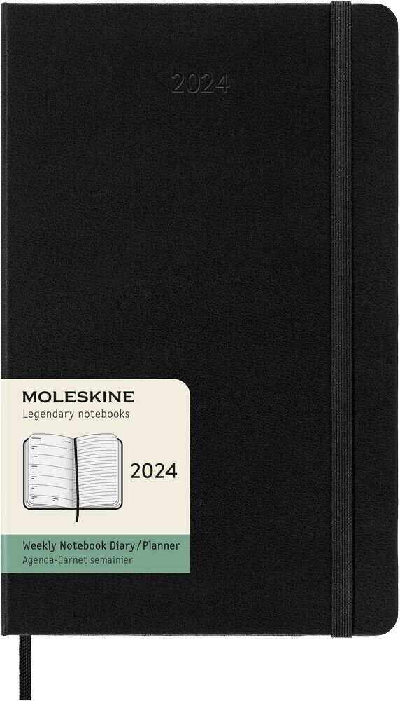 Moleskine Weekly Calneder 2024 Classic Large Hardcover black
